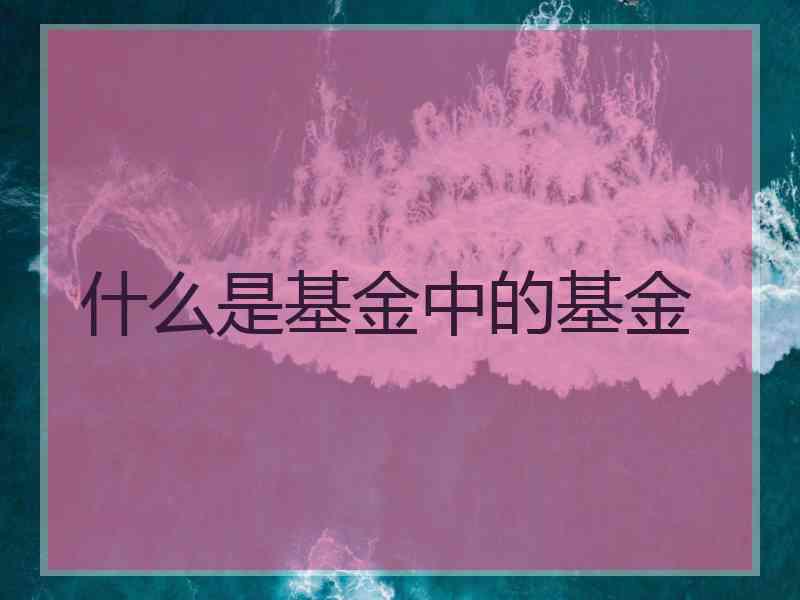 什么是基金中的基金