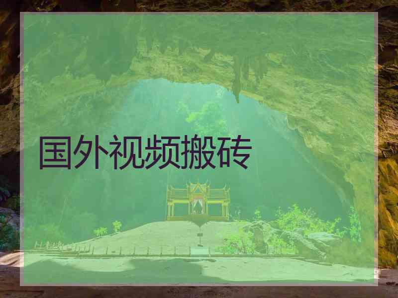 国外视频搬砖