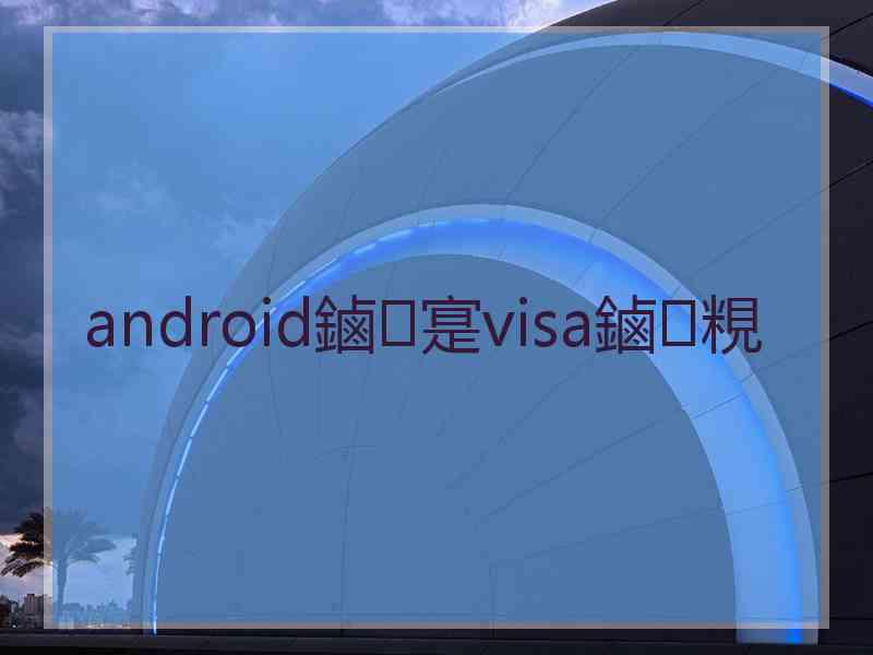 android鏀寔visa鏀粯