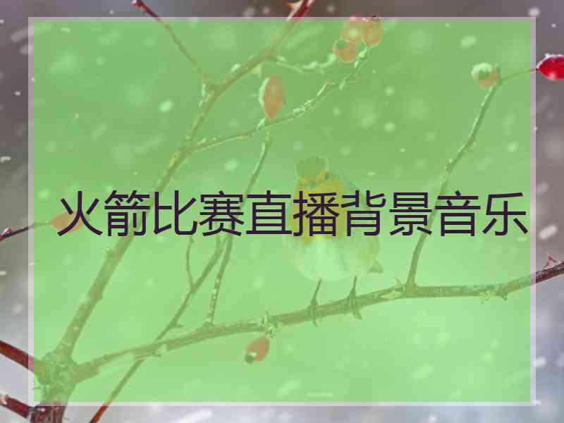 火箭比赛直播背景音乐