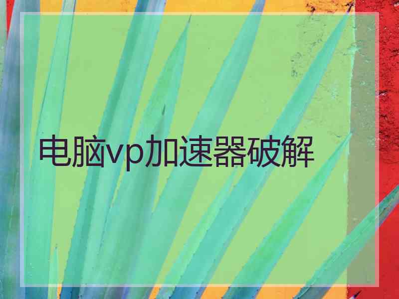 电脑vp加速器破解
