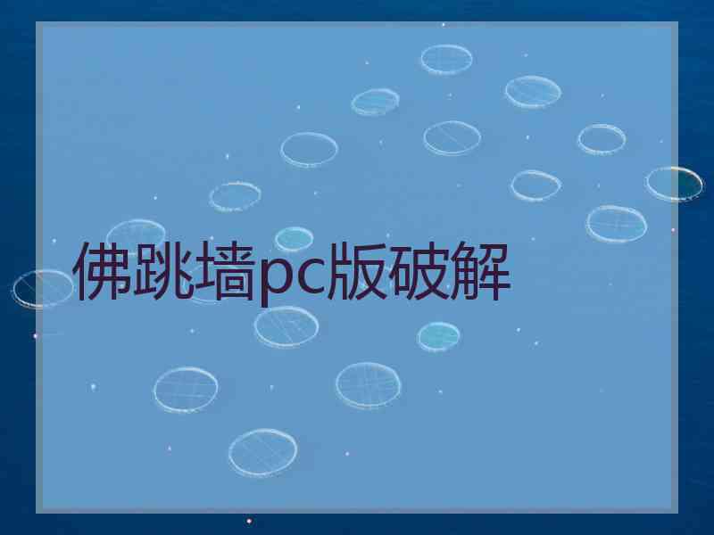 佛跳墙pc版破解