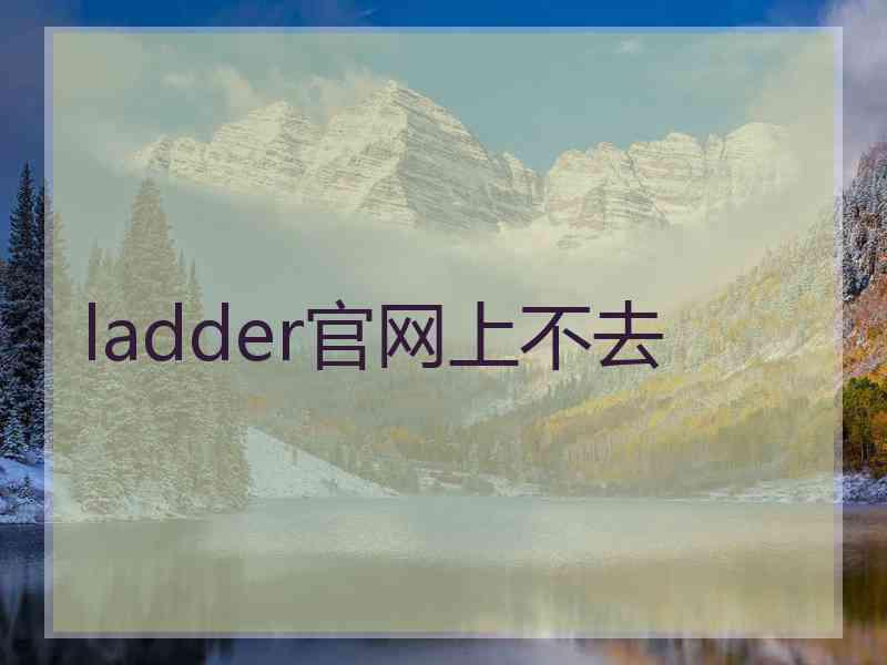 ladder官网上不去