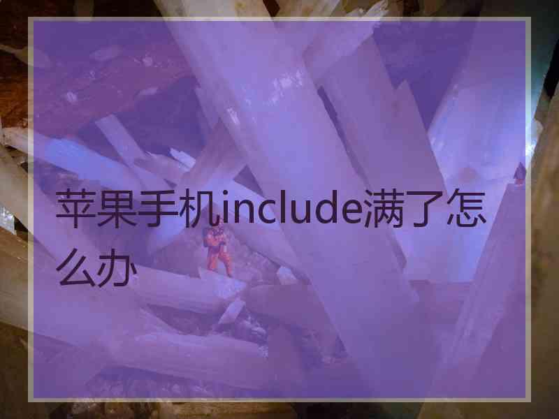苹果手机include满了怎么办