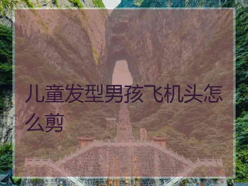 儿童发型男孩飞机头怎么剪