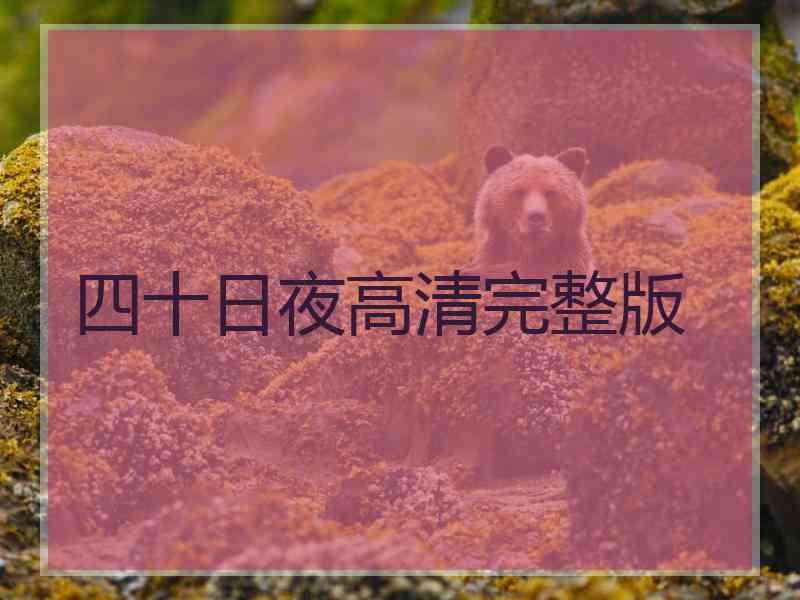 四十日夜高清完整版