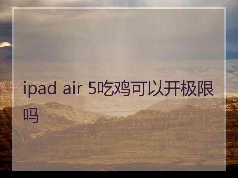 ipad air 5吃鸡可以开极限吗