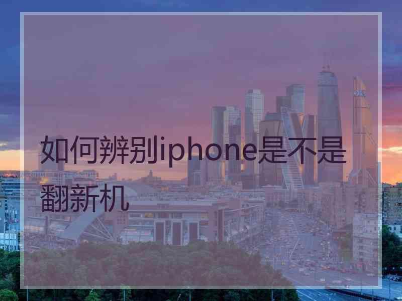 如何辨别iphone是不是翻新机