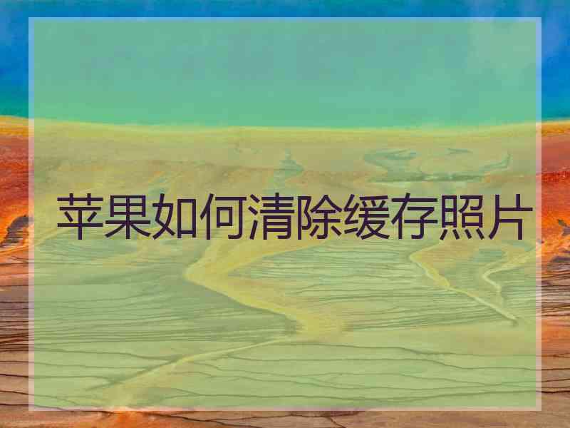 苹果如何清除缓存照片