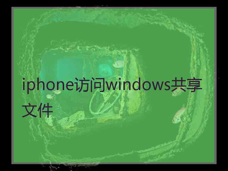 iphone访问windows共享文件