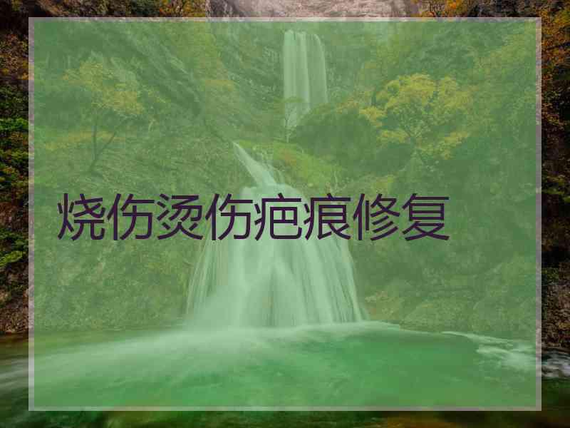 烧伤烫伤疤痕修复