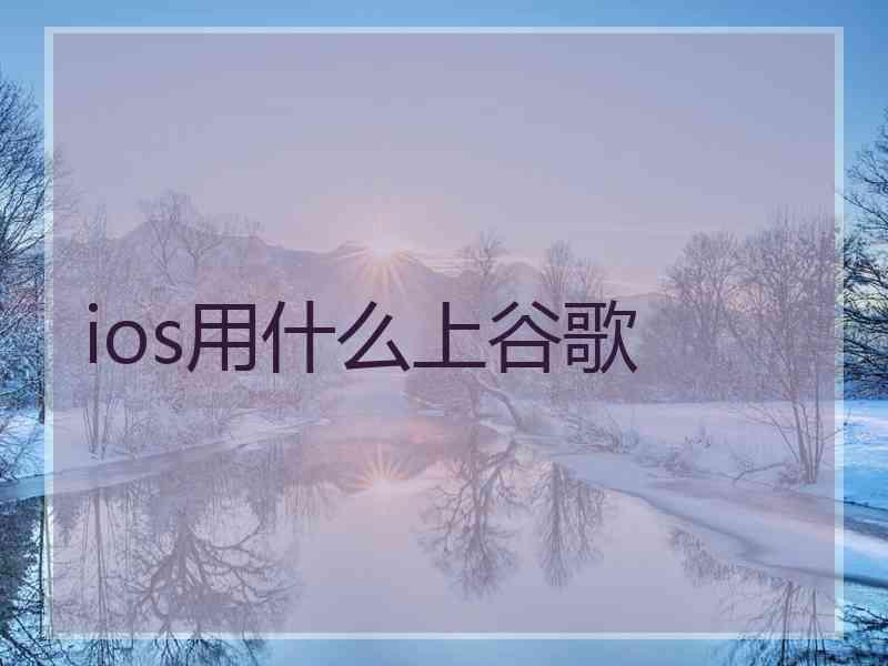 ios用什么上谷歌