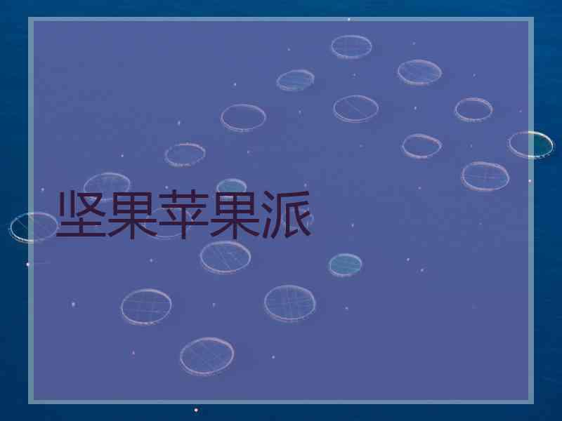 坚果苹果派