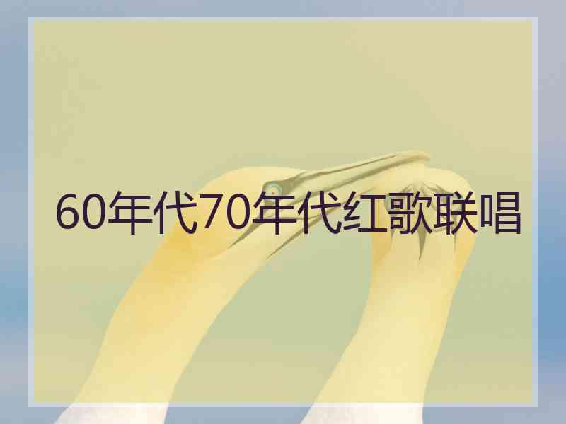 60年代70年代红歌联唱