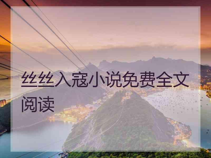 丝丝入寇小说免费全文阅读