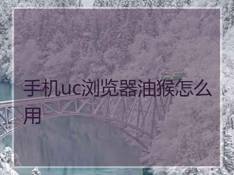 手机uc浏览器油猴怎么用