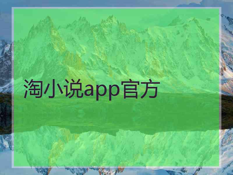 淘小说app官方