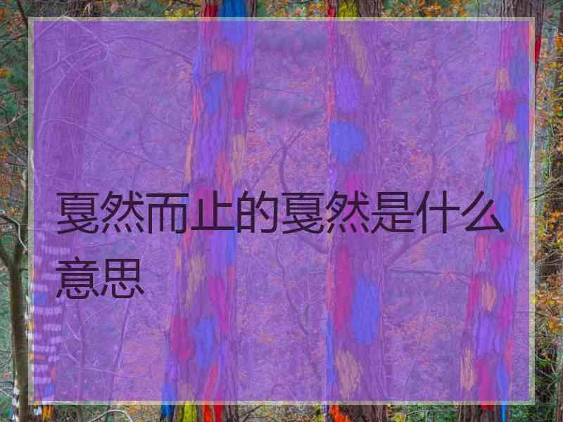 戛然而止的戛然是什么意思