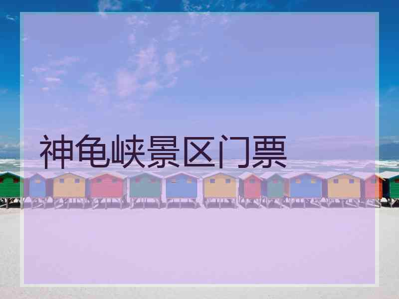 神龟峡景区门票