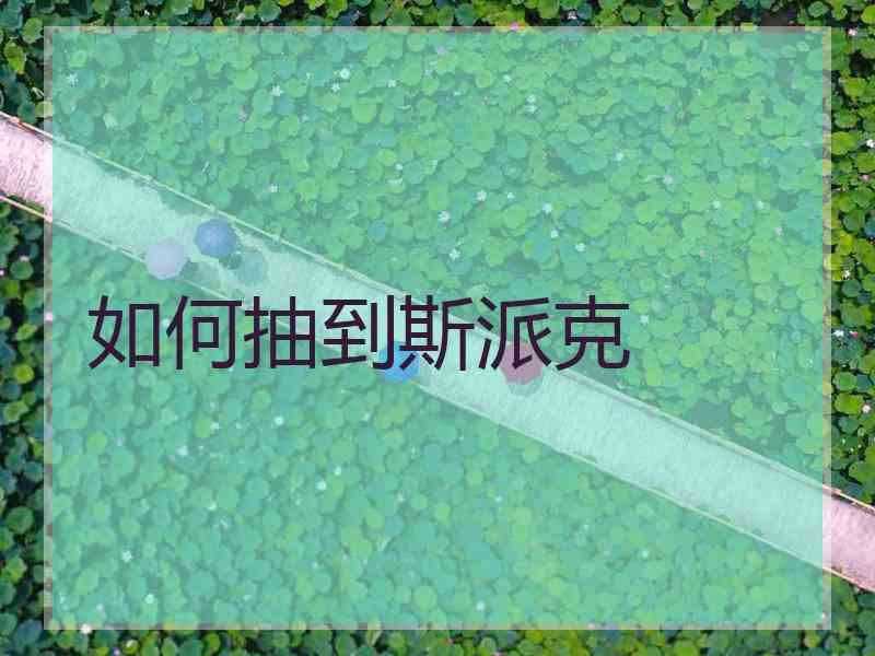 如何抽到斯派克