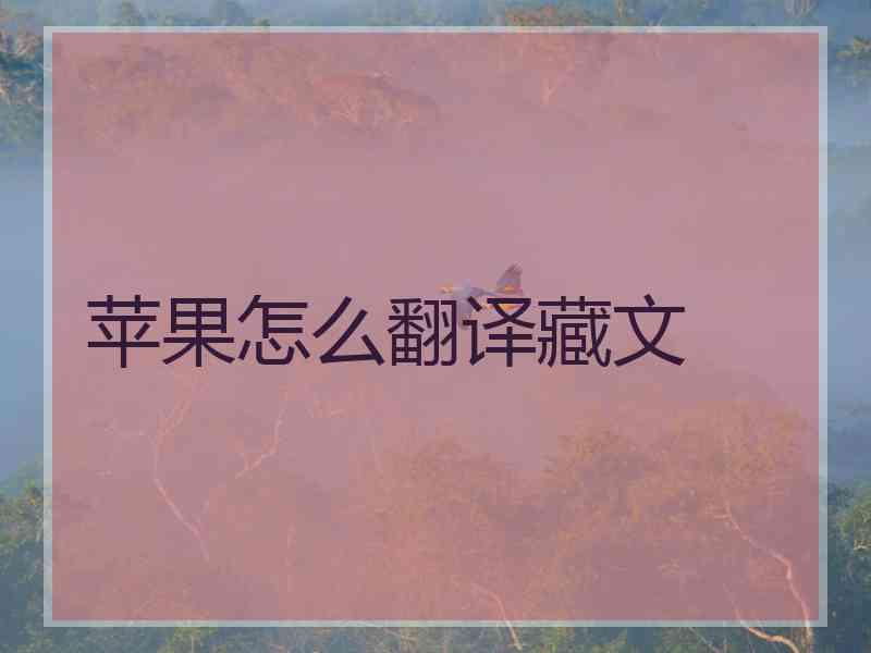 苹果怎么翻译藏文