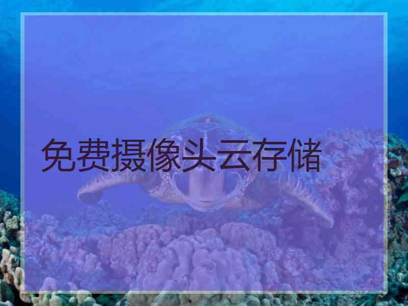 免费摄像头云存储