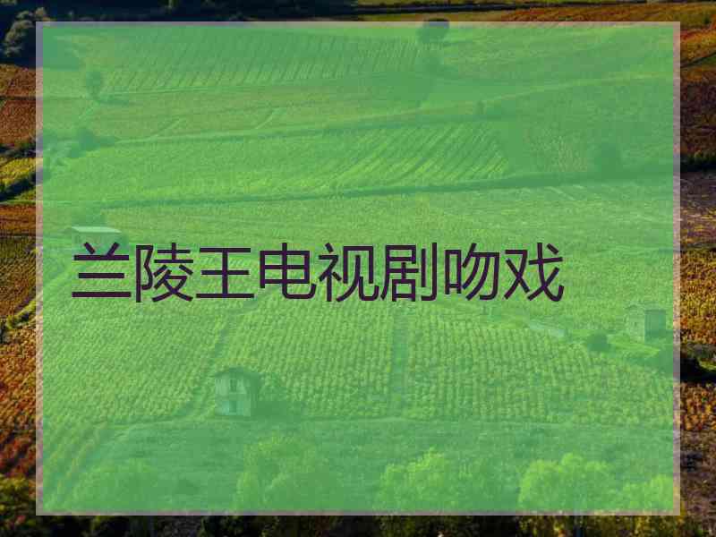 兰陵王电视剧吻戏