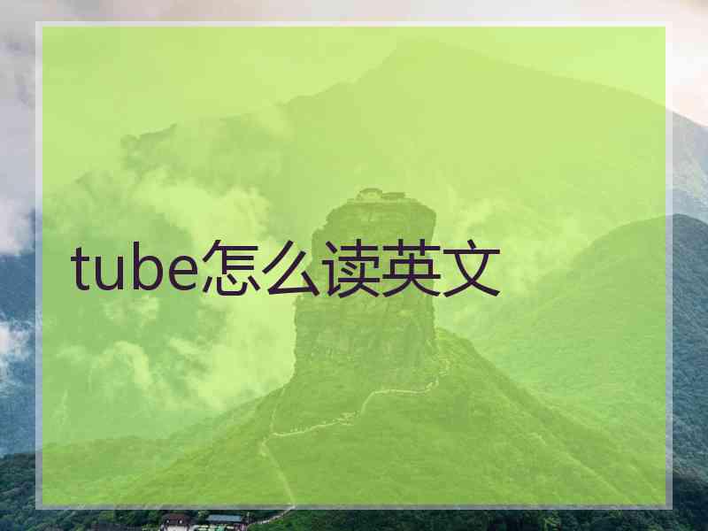 tube怎么读英文