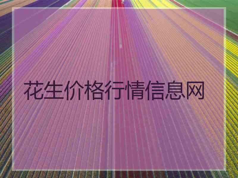 花生价格行情信息网