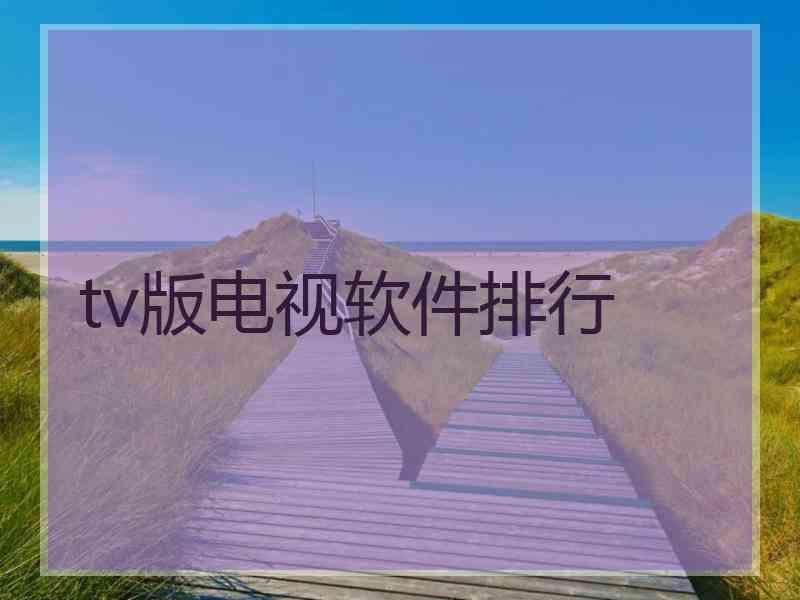 tv版电视软件排行